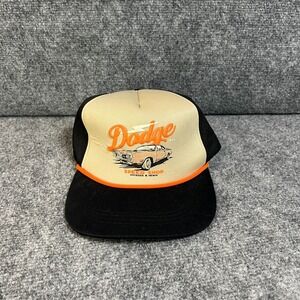 H3 Headwear Dodge Trucker Cap Mens One Size Beige Black Adjustable Snapback